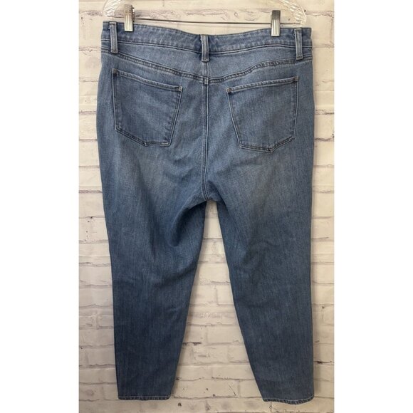 Talbots Slim Ankle Blue Jeans Size 14 Mid Rise Panama Wash Stretch - Picture 2 of 11